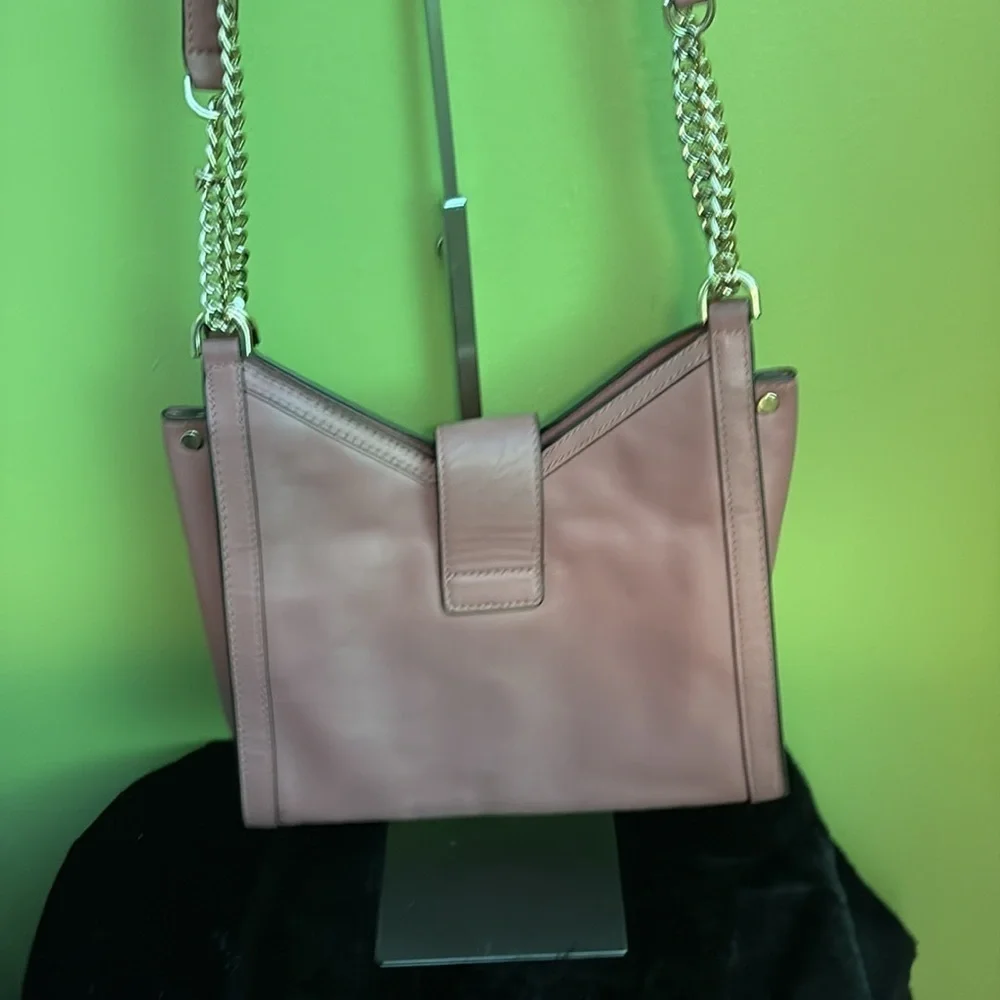 Michael Kors Whitney Rose Leather Shoulder Bag - Picture 4 of 15